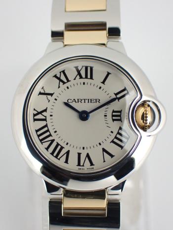 カルティエ バロンブルー SM コンビ W69007Z3
