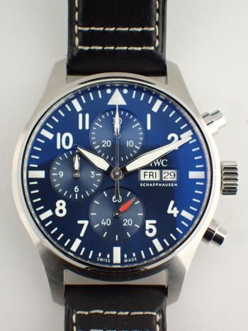 IWC パイロットウォッチ クロノグラフ デイデイト カーフスキンストラップ IW378003
