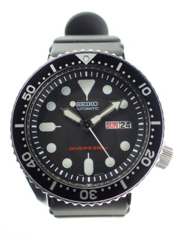 セイコー ダイバーズ200 ブラックボーイ デイデイト SKX007(7S26-0020)