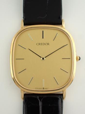 クレドール 18K クォーツ 金無垢 クォーツ スクエアケース GHAK814(9570-5230)